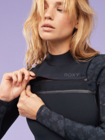 3 3/2mm Swell Series Chest Zip Wetsuit Black ERJW103123 Roxy