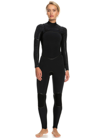 7 4/3mm Swell Series Chest Zip Wetsuit Black ERJW103126 Roxy