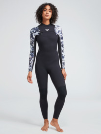 1 Womens 4/3mm Elite Chest Zip Wetsuit Black ERJW103134 Roxy