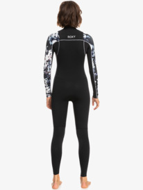 8 Womens 4/3mm Elite Chest Zip Wetsuit Black ERJW103134 Roxy