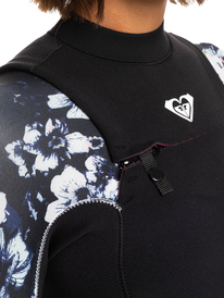 6 Womens 4/3mm Elite Chest Zip Wetsuit Black ERJW103134 Roxy