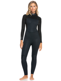 12 Womens 3/2mm Prologue Back Zip Wetsuit Black ERJW103155 Roxy