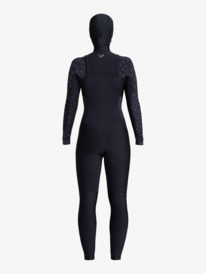 12 5/4/3mm Swell Series - Hooded Chest Zip Wetsuit for Women Black ERJW203012 Roxy