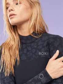 9 Womens 2mm Swell Series Long Sleeve Back Zip Springsuit Black ERJW403054 Roxy