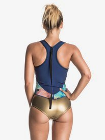 1 Pop Surf 1mm - Combinaison de surf springsuit sans manche Bleu ERJW603009 Roxy
