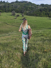 2 Womens 1.5mm POP Surf Long Jane Springsuit Green ERJW703016 Roxy