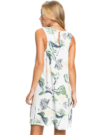 roxy, Sweet Whisper - Kurzes Riemchenkleid für Frauen, SNOW WHITE LARGE PRASLIN (wbk8) Sweet Whisper - Short Strappy Dress for Women ERJWD03531