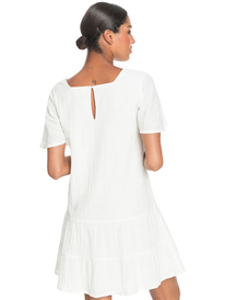 Pale Sun Rose - Short Sleeve Mini Dress for Women  ERJWD03532