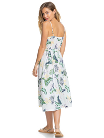 roxy, Женское платье Nowhere To Hide, SNOW WHITE LARGE PRASLIN (wbk8) Nowhere To Hide - Strappy Midi Dress for Women ERJWD03540