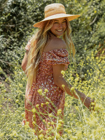 5 Hello Petal Woven Mini Dress Brown ERJWD03658 Roxy