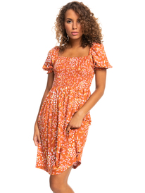 6 Hello Petal Woven Mini Dress Brown ERJWD03658 Roxy