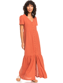 0 Calinia Lights Woven Maxi Dress Brown ERJWD03662 Roxy