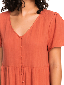 2 Calinia Lights Woven Maxi Dress Brown ERJWD03662 Roxy