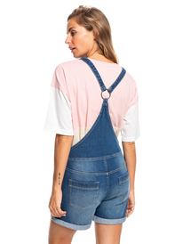 7 Feeling Of Love - Short Dungarees for Women Blue ERJWD03671 Roxy