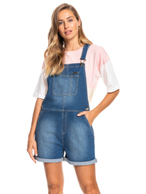 2 Feeling Of Love - Short Dungarees for Women Blue ERJWD03671 Roxy