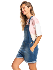 3 Feeling Of Love - Short Dungarees for Women Blue ERJWD03671 Roxy