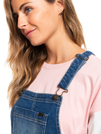 4 Feeling Of Love - Short Dungarees for Women Blue ERJWD03671 Roxy