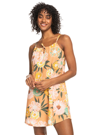 2 Golden Sunray Again Woven Strappy Dress  ERJWD03674 Roxy