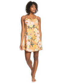 5 Golden Sunray Again Woven Strappy Dress  ERJWD03674 Roxy