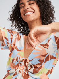 2 Summer Flow Printed Mini Dress Brown ERJWD03675 Roxy