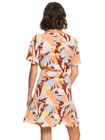 roxy, Womens Summer Flow Short Sleeve Dress, RUSTIC BROWN FLORALDELIC (cpq6) SUMMER FLOW ERJWD03675