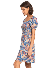 6 Womens Hello Petal Mini Short Sleeve Dress Blue ERJWD03676 Roxy