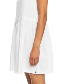 3 Womens Smooth Blue Vibes Short Sleeve Dress White ERJWD03683 Roxy