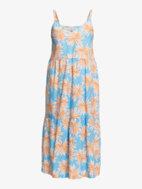 5 Waiting Line Printed - Vestido de Longitud Media para Mujer Azul ERJWD03704 Roxy