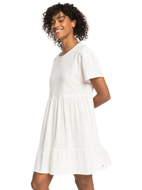 1 Womens New Destiny Short Sleeve Dress White ERJWD03733 Roxy