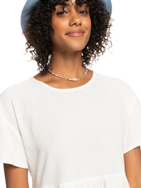 2 Womens New Destiny Short Sleeve Dress White ERJWD03733 Roxy