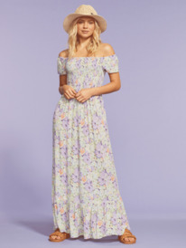 4 Womens Lounging Time Maxi Dress Purple ERJWD03737 Roxy