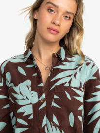 2 Sunset Memories - Long Sleeve Shirt Dress for Women Red ERJWD03743 Roxy