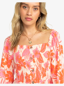 3 Womens Sunshine Spirit Midi Dress Orange ERJWD03766 Roxy