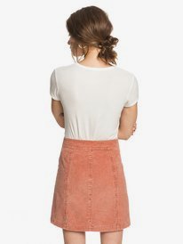 Warning Sign - Buttoned Corduroy Skirt for Women  ERJWK03090