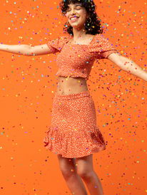 1 Womens Creative Moon Skirt Orange ERJWK03119 Roxy