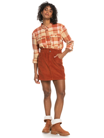 4 Silent Days Corduroy Skirt Brown ERJWK03130 Roxy