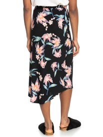 roxy, Shelly Beach 2022 - Midi Skirt for Women, ANTHRACITE PARADISE FOUND LARG (kvj7) Shelly Beach 2022 - Midi Skirt for Women ERJWK03131