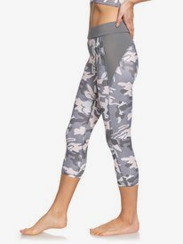 2 Take Me To The Beach UPF 50 Capri Sports Leggings Grey ERJWP03029 Roxy