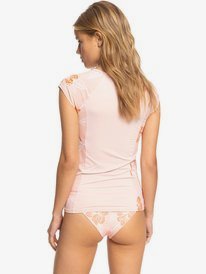roxy, ROXY Short Sleeve UPF 50 Rashguard, SILVER PINK PHILLY S (mfc6) FASHION CS LYCRA ERJWR03394