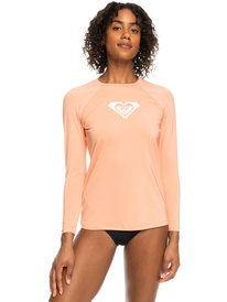 roxy, Womens Beach Classics Long Sleeve UPF 50 Rash Vest, PAPAYA PUNCH (mfq0) Beach Classics - Long Sleeve UPF Rash Vest for Women ERJWR03424