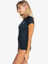 1 Womens Essentials Cap Sleeve Rash Vest Black ERJWR03430 Roxy