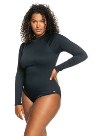 5 Womens Mind Of Freedom Long Sleeve UPF 50 One Piece Swimsuit Black ERJWR03458 Roxy