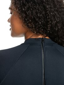 6 Womens Mind Of Freedom Long Sleeve UPF 50 One Piece Swimsuit Black ERJWR03458 Roxy