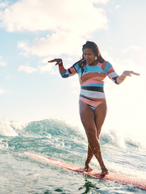 2 Paradiso Passport Long Sleeve One-Piece UPF 50 Rashguard White ERJWR03521 Roxy