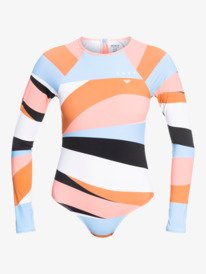8 Paradiso Passport Long Sleeve One-Piece UPF 50 Rashguard White ERJWR03521 Roxy