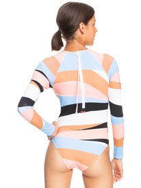7 Paradiso Passport Long Sleeve One-Piece UPF 50 Rashguard White ERJWR03521 Roxy