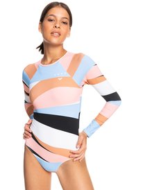 3 Paradiso Passport Long Sleeve One-Piece UPF 50 Rashguard White ERJWR03521 Roxy