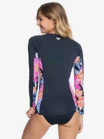 2 Womens Fashion Zip-Up Rash Vest  ERJWR03539 Roxy