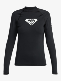 4 Whole Hearted Long Sleeve UPF 50 Rashguard Black ERJWR03547 Roxy