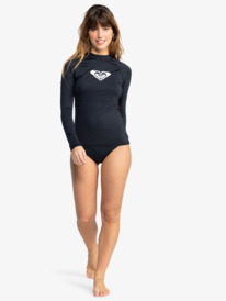 2 Whole Hearted Long Sleeve UPF 50 Rashguard Black ERJWR03547 Roxy